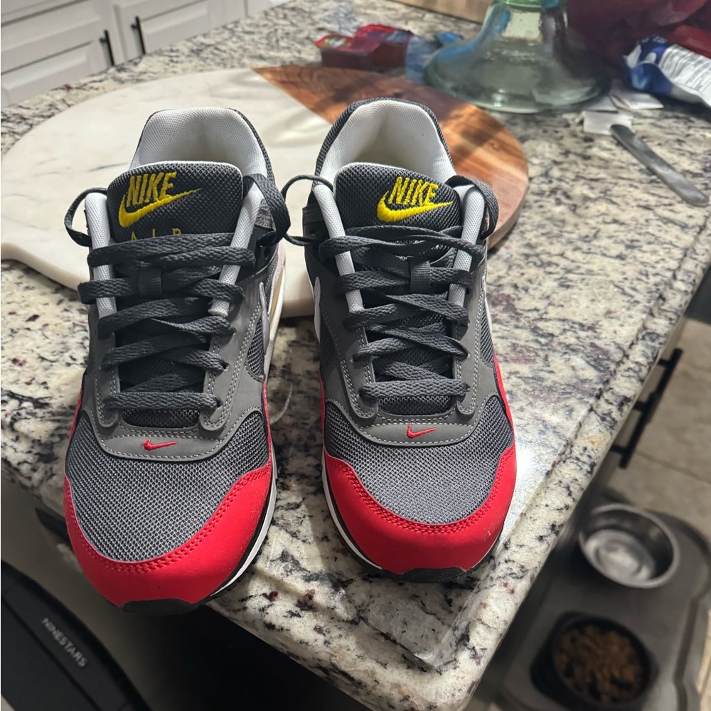 Nike Women’s Gray, Red & Yellow Low-Top Sneakers